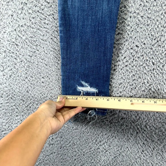 American Eagle Outfitters Womens 4 Blue Denim Cotton Jegging Distressed Stretch - Picture 12 of 13